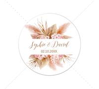 krui 100pcs 40mm Adesivo Sigillante Personalizzato Sfondo Bianco Adesivi Corona FAI Da Te Logo Personalizzato Festa Di Nozze Testo Rotondo 1.5 Pollici,Sellos Personalizados Boda (F,45mm)