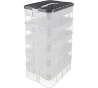 Kruzzel 25759 Caja de almacenamiento para juegos de construcción, 35 l, 5 niveles