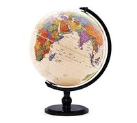 KRXSOBNV Globo terráqueo, Globo político Creativo de 12,5 Pulgadas con Soporte Negro, Globo Escritorio for Adultos y niños, Marcado Texto Claro