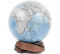 KRXSOBNV Globo terráqueo, Lindo y Elegante Creativo Decorativo Premium con Base de Nogal Negro, Marcado Texto Claro 10 Pulgadas diámetro(World Globe D)