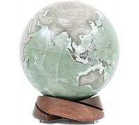 KRXSOBNV Globo terráqueo, Lindo y Elegante Creativo Decorativo Premium con Base de Nogal Negro, Marcado Texto Claro 10 Pulgadas diámetro(World Globe a)