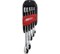 KS Tools 503.5205 Juego de llaves combinadas de carraca DUO GEARplus con función de carraca en la llave fija, 5 pzs.