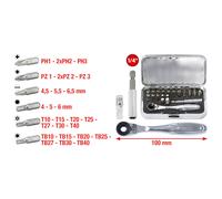 KS TOOLS 1/4" Bitset Broca Kit 31-tlg. Caja de Trinquete Bits Torx Bitbox