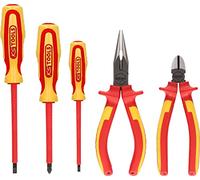 KS Tools 117.1170 - Pack de 5 piezas con destornilladores y alicates VDE Ergotorque