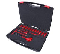 KS Tools 117.1883, juego de llaves de vaso, 1/2", 15 piezas, acero, conforme a la norma IEC 60900, 3,99 kg