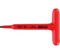 KS Tools 117.2412 Llave acodada Torx con mango en T y aislamiento protector, T10, 120 mm