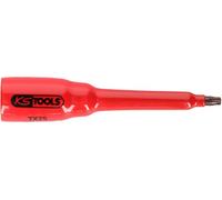 KS Tools 117.2467 Llave de vaso con punta de 3/8" y aislamiento protector para tornillos Torx, T30, larga