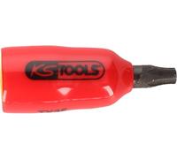 KS Tools 117.2477 Llave de vaso con punta de 1/4" y aislamiento protector para tornillos Torx, T30