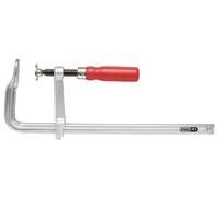 Tornillo de apriete íntegramente de acero KS Tools, mango de madera