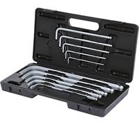 KS Tools 151.2150 - Pack de 10 piezas con llaves Allen con cabeza de bola y hexágono interior, modelo extra largo (tamaño: 3-17 mm)