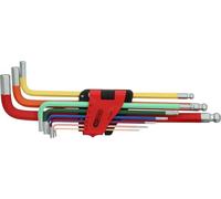 KS Tools Juego de llaves Allen 151.4420, cabeza de bola, extralargas, 9 pzs