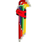 KS Tools 151.4510 Juego de llaves acodadas de dentado múltiple (XZN®), XL, 9 pzs