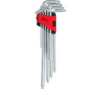 KS Tools 151.4550 Juego de llaves acodadas Torx, extralargas, 9 pzs