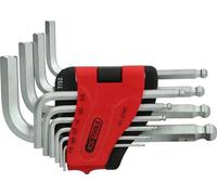 KS Tools 151.4740 Juego de llaves Allen con cabeza de bola, 10 pzs, cortas, 1/16"-3/8"
