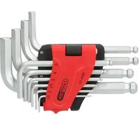 KS Tools 151.4780 Juego de llaves Allen con cabeza de bola, 10 pzs, cortas, 1,5-10 mm