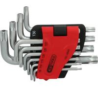 KS Tools 151.4840 Juego de llaves acodadas Torx con orificio, cortas, 10 pzs, TB8-TB50