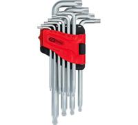 Juego de llaves acodadas largas KS Tools, Torx con cabezal esférico