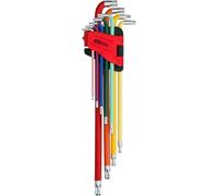 Juego de llaves acodadas extralargas KS Tools, Torx con cabezal esférico