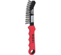 KS TOOLS 201.2321-E Cepillo de alambre limpieza pinza de freno con soporte