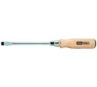 KS Tools 300.1004 ERGOTORQUE WOOD Destornillador con mango de madera, ranurado, 7mm