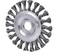 KS Tools 340.0043 Cepillo redondo de acero trenzado, ø 125 mm, alambre de acero 0,50