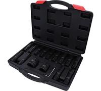 KS Tools 450.0420 Juego de llaves de impacto de vaso y llaves de vaso con punta intercambiables de 3/4"+1", 16 pzs