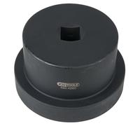 KS Tools 460.4260 Llave de vaso de 1" para tuercas de eje con cubo guía, 12 cantos, 120 mm