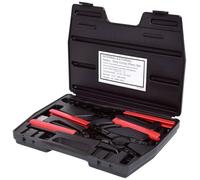 KS Tools 500.1300 - Pack de 14 piezas con alicates para anillos de retención Seeger, con función de carraca