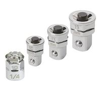 KS Tools 503.4286 Juego de adaptadores de llave de vaso GEARplus, para llaves métricas, 4 pzs