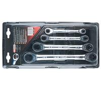 KS Tools 503.4364 Juego de llaves de estrella dobles de carraca Torx-E GEARplus, 4 pzs