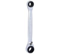 KS Tools Llave poligonal de trinquete doble reversible GEARplus 4 en 1 métrica 10x13x17x19 mm