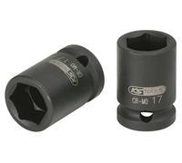 KS Tools 515.0041 1/2" Llave de vaso de impacto hexagonal, corta, 7/16''