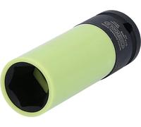 KS Tools 515.1075-E Llave de vaso de impacto robusta 1/2" para llantas de aluminio, larga, 19 mm, colgador