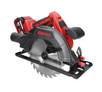 KS Tools 515.4770F - Sierra circular inalámbrica (190 mm, 18 V, sin rosca, con 2 baterías de 4 Ah y cargador, 5500 rpm)
