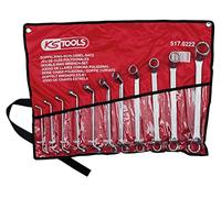 KS Tools 517.0222 - Pack de 11 piezas con llaves poligonales doble, acodadas 75°, bocas pulidas (tamaño: 6 x 7-30 x 32 mm)