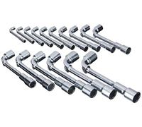 Ks Tools Juego de 16 llaves de tubo abiertas métricas de 8 a 24 mm