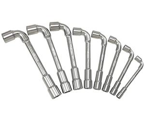 KS Tools 517.0455 - Pack de 13 piezas con llaves de pipa, en caja de cartón, curvadas 90° (tamaño: 8-24 mm)