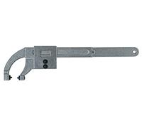 KS Tools 517.1328 Llave de gancho articulada con espiga, 10-50 mm