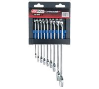 KS Tools 518.0640 Juego de llaves combinadas CHROMEplus, en ángulo, 9 pzs