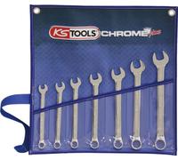 KS Tools 518.3020 Juego de llaves combinadas CHROMEplus, en ángulo, 7 pzs pulgada