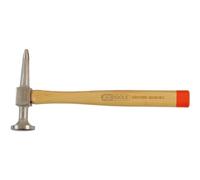 KS Tools 700.1489 Martillo de chapista con peña de punta, aluminio, cabeza curvada, redonda/punta