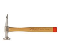 KS Tools 700.1490 Martillo de chapista con peña de punta plana, aluminio, cabeza curvada, redonda/punta plana