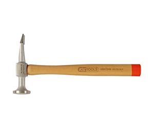 KS Tools 700.1490 Martillo de chapista con peña de punta plana, aluminio, cabeza curvada, redonda/punta plana