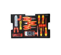 KS Tools, 716.0011, Módulo de herramientas eléctricas para cajas de transporte SCM, 11 piezas, Peso: 1,95 kg