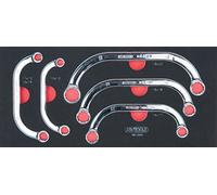 KS Tools 783.2005 - CHROME + juego de llave de media luna, 5pcs
