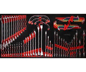 KS Tools 813.0068 Juego de llaves fijas en inserto de gomaespuma, 68 pzs
