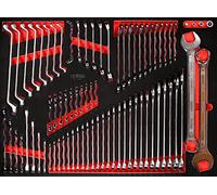 KS Tools 821.0076 Juego de llaves fijas en inserto de gomaespuma, 76 pzs