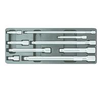 KS Tools 911.0007 1/4"+3/8"+1/2" Juego de prolongadores, 9 pzs