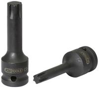 KS Tools 911.0939 - Bit con adaptador de impacto Ribe, acero especial, pavonado, M9 (longitud 75 mm, tamaño: 1/2")