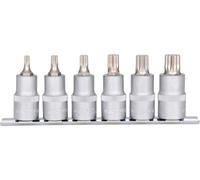 KS Tools 911.1349 1/2" Juego de bits con adaptador XZN, 6 pzs, M5-M14